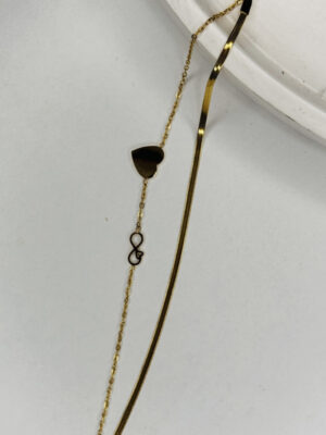 Çelik Kalpli Sonsuzluk Figürlü Gold Bileklik – Paslanmaz Kadın Takı, Kararma Yapmaz Zarif Model