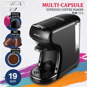 MATESTAR Platinum 3'ü 1 Arada Kahve Makinesi Kapsüllü Kahve Makinesi PLM-504BK siyah