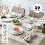 Emsan New Bone Frezya 56 Prç Yemek Takımı Platin