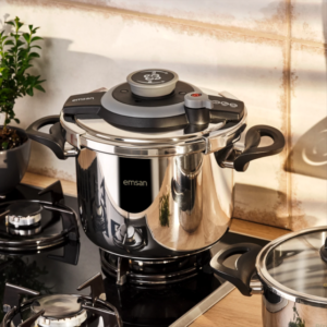 Ems Vera 6 Lt Siyah Düdüklü Tencere