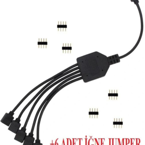 4 Pin Rgb Led Çoklayıcı Splitter (1 Dişi - 5 Dişi)
