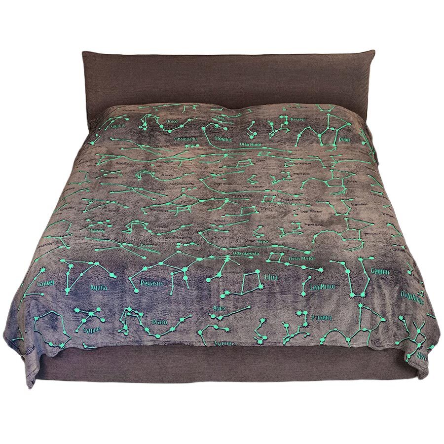 Çift Kişilik Yatak İçin Kanguru Glow Takımyıldızları Battaniye 230X230 Cm 1164
