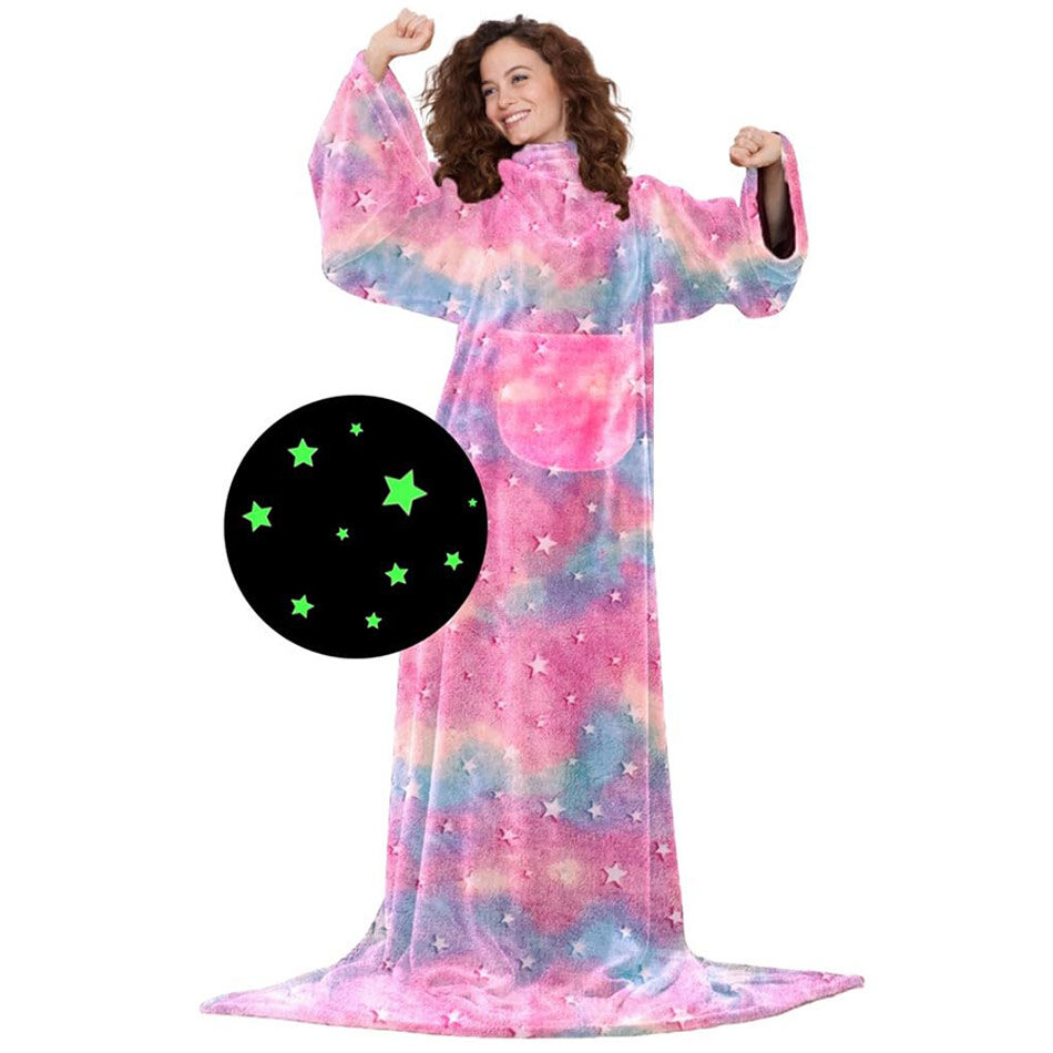 Kanguru Deluxe Glow Rainbow 140X180 Cm 1329 Kollu Battaniye