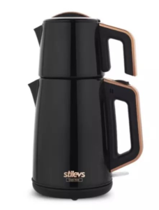 Stilevs Çays İnox Çelik Çay Makinesi Siyah