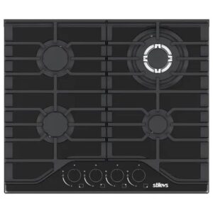 Stilevs St-ao-6041bg Döküm Siyah Kristal Cam Ocak