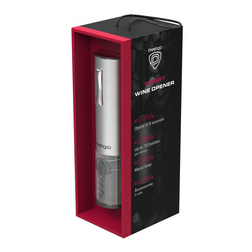 Şarap açacağı PRESTIGIO Nemi PWO103SL gümüş