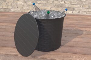 Bistro Rattan Flat Sandıklı Sehpa Antrasit - Rainbow