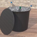 Bistro Rattan Flat Sandıklı Sehpa Antrasit