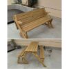 2in1 ahşap bank & piknik masası