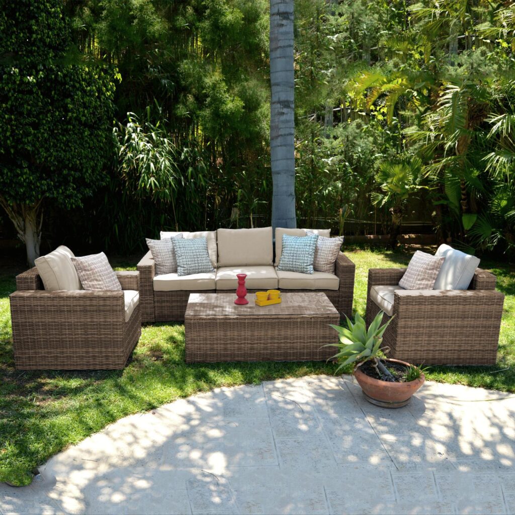 Monte Carlo Lounge Set Bej (1+1+3+S) - Garden Times