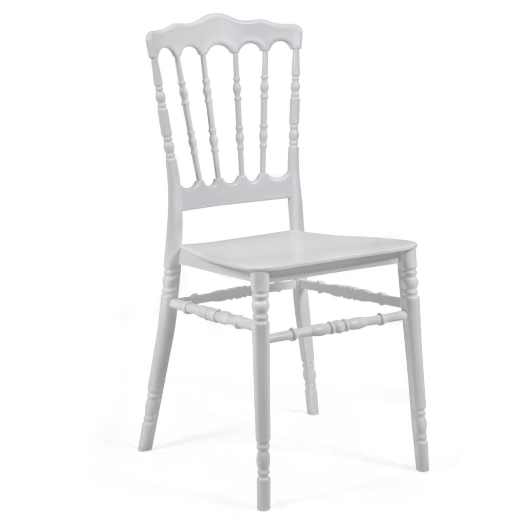 Napolyon Düğün Sandalyesi Beyaz - Delta