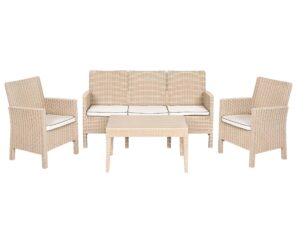 Nova Üçlü Krem Set, Minderli, 3+1+1+S