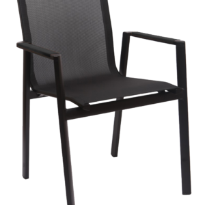 Rossi Plastik Kollu Tekstil Döşeme Sandalye Siyah