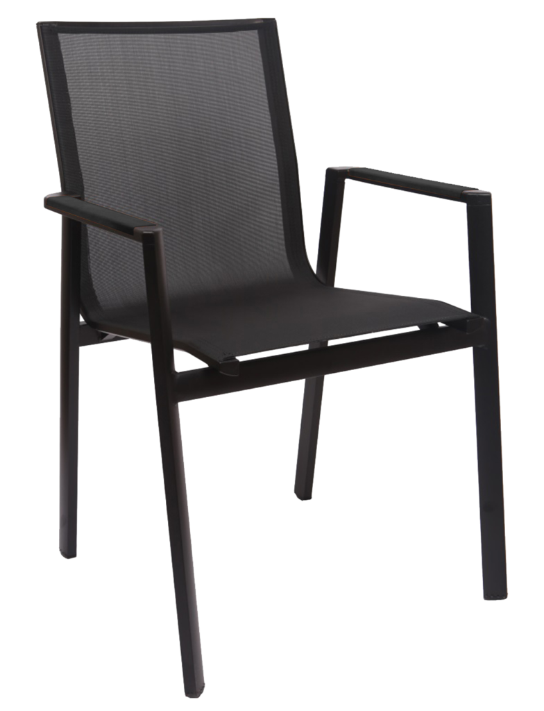 Rossi Plastik Kollu Tekstil Döşeme Sandalye Siyah - Rainbow