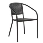Tavoli Metal Kollu Sandalye, Siyah+Siyah