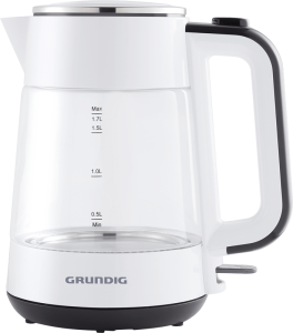 WK 5860 Grundig Beyaz Şeffaf Cam Kettle & Su Isıtıcı