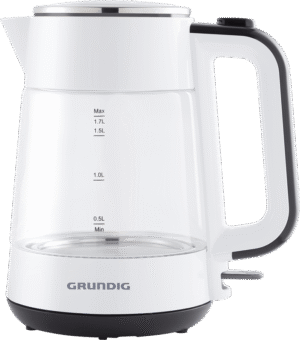 WK 5860 Grundig Beyaz Şeffaf Cam Kettle & Su Isıtıcı