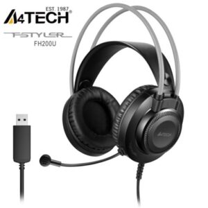 A4 Tech Fh-200U Mi̇krofonlu Gri̇ Usb Kulaklik