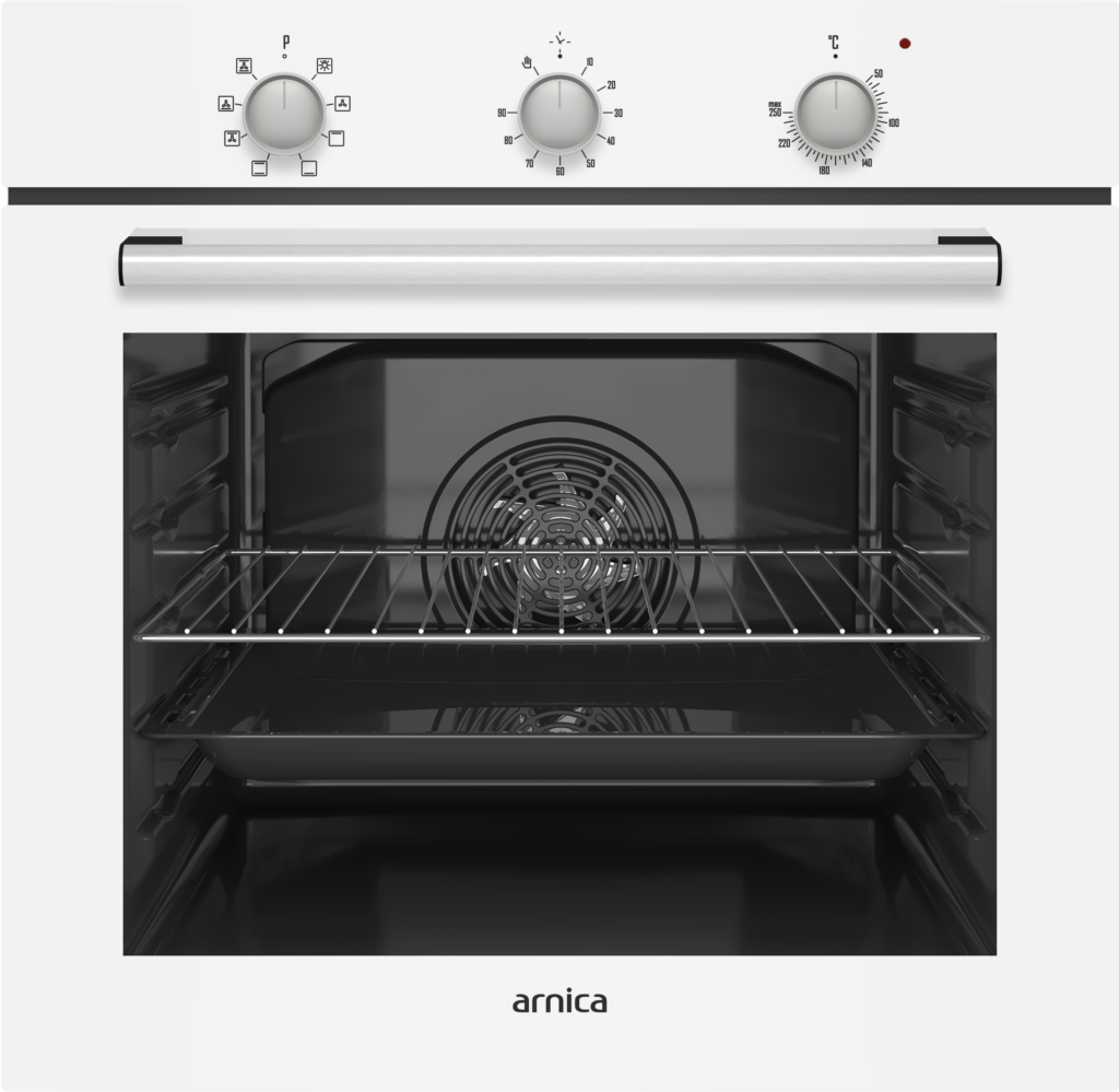 ARNICA 0+8 76 Lt. Turbo Ankastre Fırın Beyaz / Siyah - Arnica