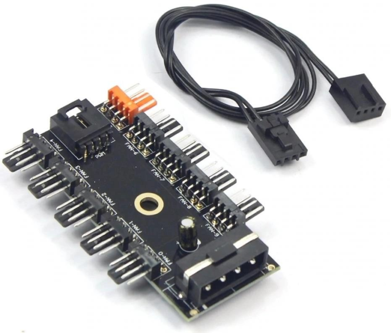 Fan Çoklayici 10 Port Y Pwm Splitter 4 Pin Hub Ide Power Çoklayici