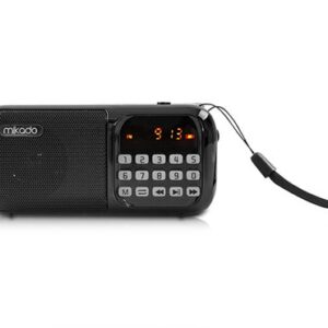 Mikado Md-R21 Siyah Usb+Tf Kart+Fm Led Ekranlı Şarjlı El Radyosu
