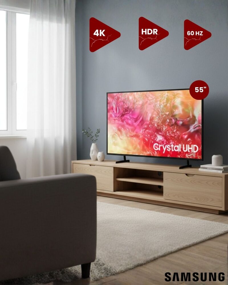 SAMSUNG 55" 4K Crystal UHD Televiyon