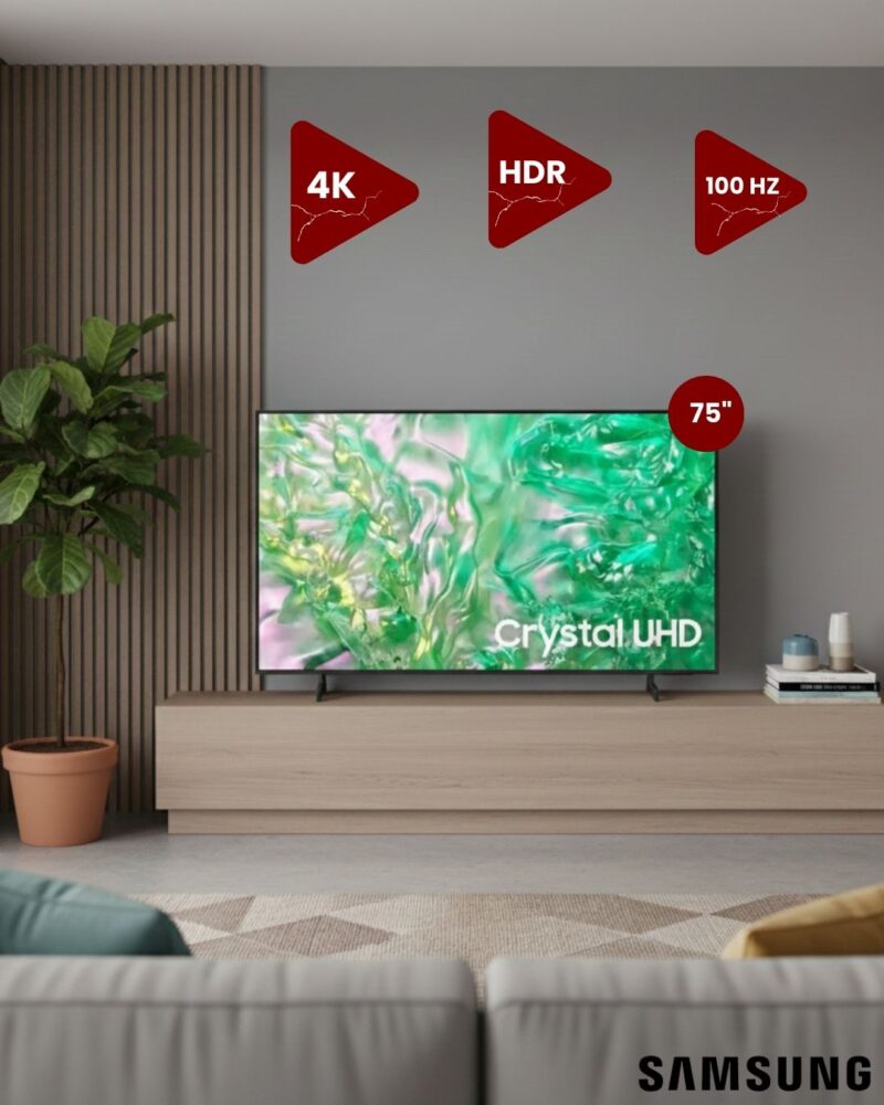 SAMSUNG 75" 4K Crystal UHD Televiyon