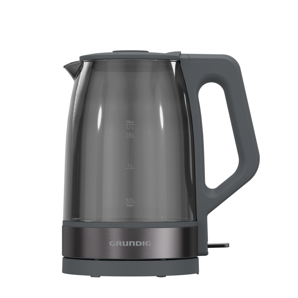 Wk-6440-Grundig-Fume-Camli-Dark-Inox-K-4-B288 Wk 6440 Grundig Füme Camlı Dark Inox Kettle &Amp;Amp; Su Isıtıcı - Grundig