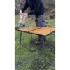 Mangallı katlanır taşınabilir el yapımı piknik&kamp masası