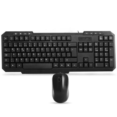 Everest Km-1435 Siyah Usb Q Multimedia Klavye + Mouse Set Kablolu KKTC