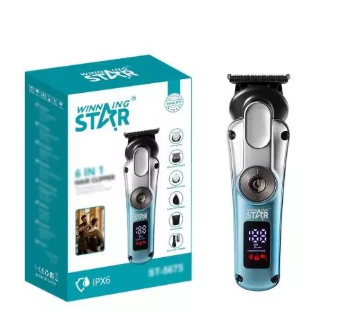 Girne_St00155_1 Winning Star 6 Başlıklı Saç Kesme Traş Makinesi St-5675