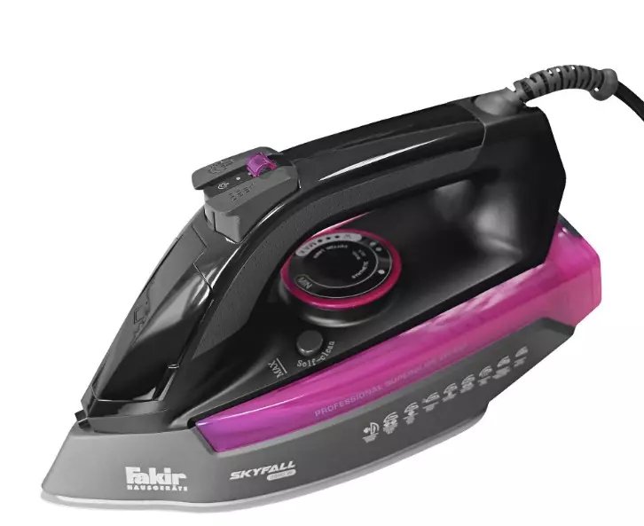 Fakir Skyfall Premium Double Seramik Tabanlı Buharlı Ütü 2800w Siyah/pembe
