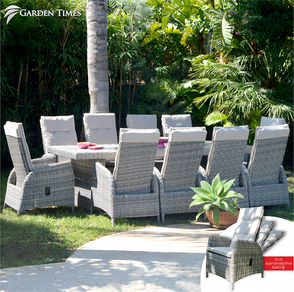 Marbella 2022 Dining Set 10 Kişilik - Garden Times