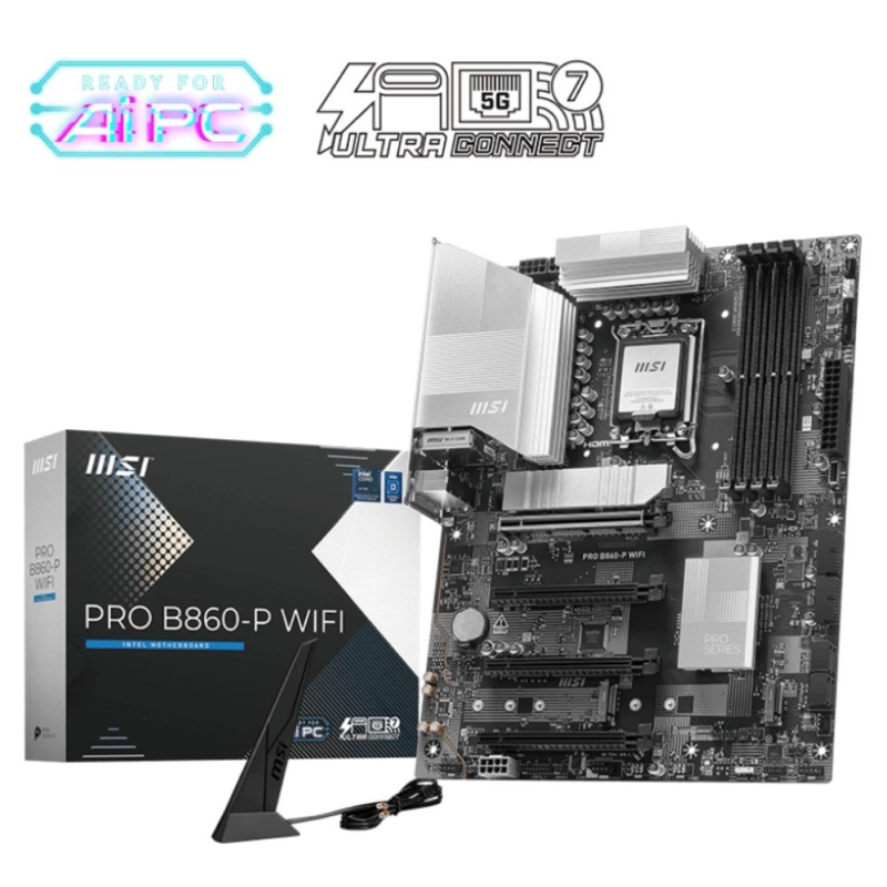 Msi Pro B860-P Wifi Ddr5 8800+(Oc)Mhz Wi-Fi 7 Atx 1851