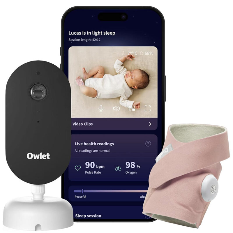 Owlet Dream Duo PSR3NWDIN Bebek Monitörü + Akıllı Çorap - Dusty Rose
