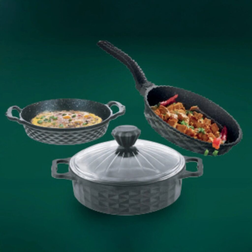 Polochef Crystal Granit Döküm Tencer 26cmtava24 Cm Sahan20 Cm Set Cts-126