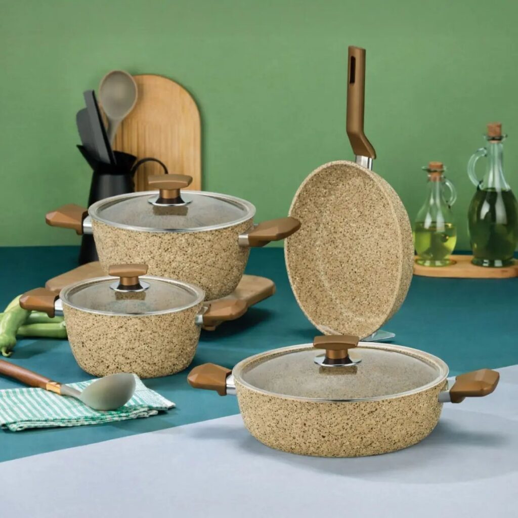 Polochef Rıver Granit Tencere Seti Kum Beji Rte-101