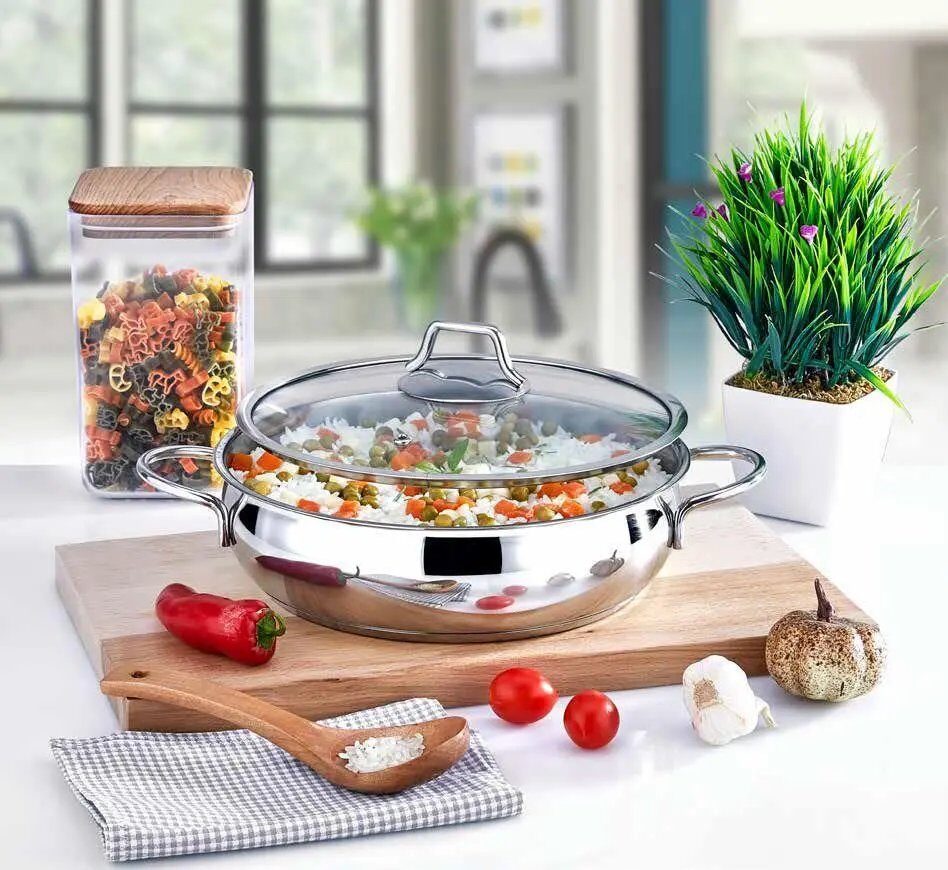 Polochef Proline Çelik Basık Güveç Tencere 26cm Prb-126