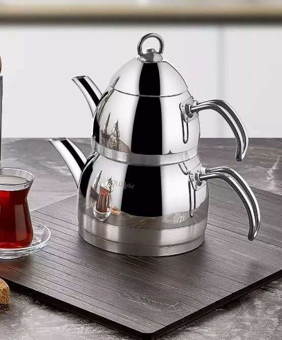 Polochef Zümrüt Çelik Çaydanlık Tel Sap Orta Ztç-102