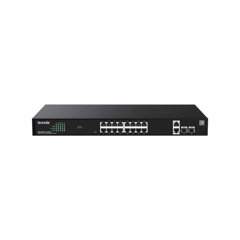 Switch Tenda Teg2220P-16-250W 16Ge Poe Port 250W 2Xuplink 2Xsfp