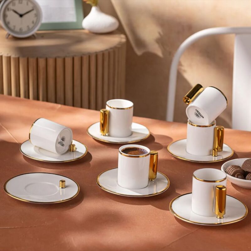 Ems Modern 80ml 6'lı Kahve Fincan Takımı