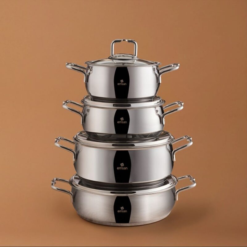 Emsan Emirgan 8 Parça Çelik Tenere Seti