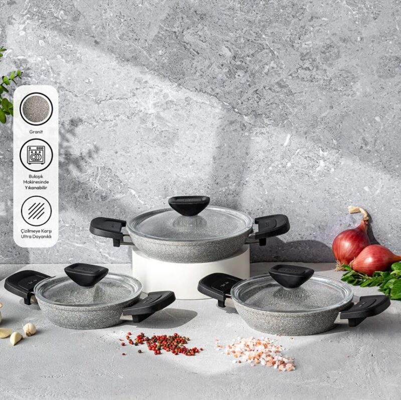 Emsan Fortis 6 Prç Granit Sahan Tencere Seti