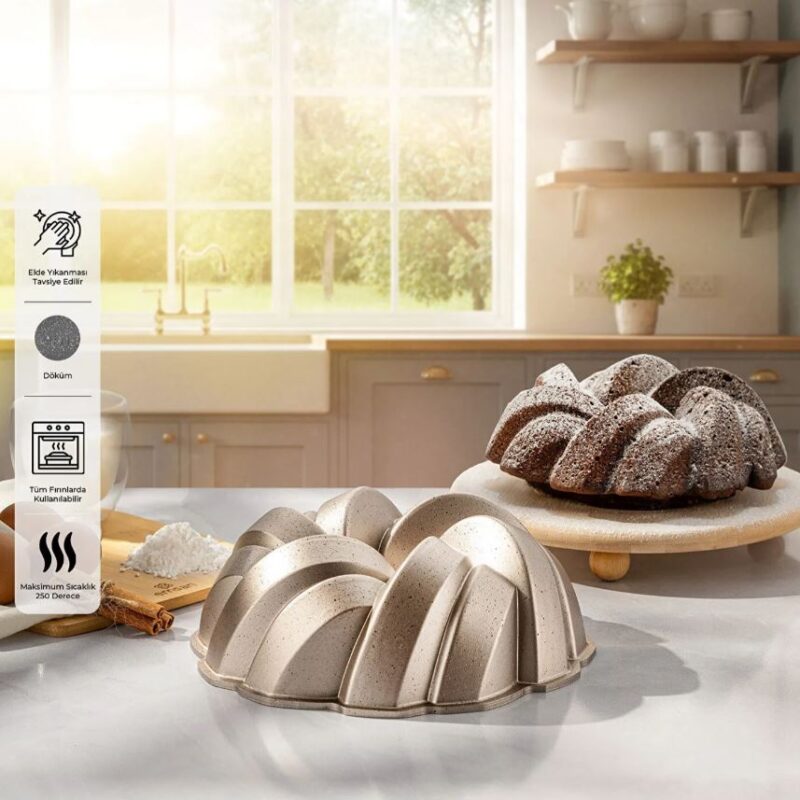 Emsan Golden Slıce Kek Kalıbı Gold