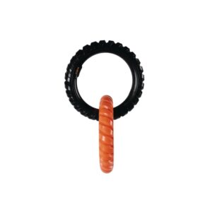 -Ring King Orange & Black Double Köpek Oyuncak ve Tasmaları-kktc