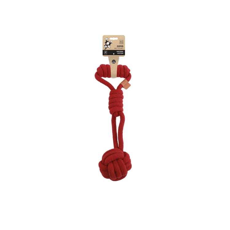-Coto Red Tug Ball 36Cm Köpek Oyuncak Ve Tasmaları-Kktc -Coto Red Tug Ball 36Cm Köpek Oyuncak Ve Tasmaları-Kktc