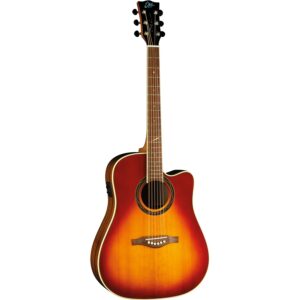 Eko ONE D 150CE Elektro Akustik Gitar Vintage Burst Cutaway