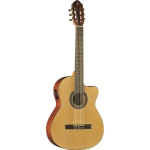 Eko Vibra 150 CW EQ Elektro Klasik Gitar Natural Cutaway