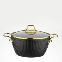 Lines Maya 22Cm Derin Granit Tencere Altın Kulp