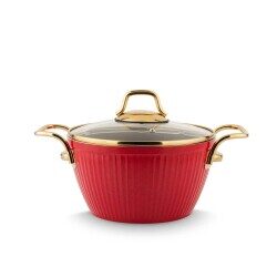 Lines Maya 24Cm Derin Granit Tencere Altın Kulp